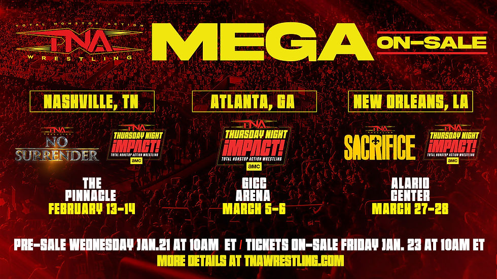 TNA Wrestling Announces Live Events For February & March