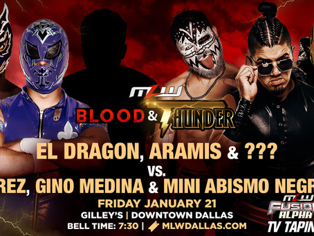 Lucha Mixed Sized Trios Match Signed For MLW Dallas Jan 21
