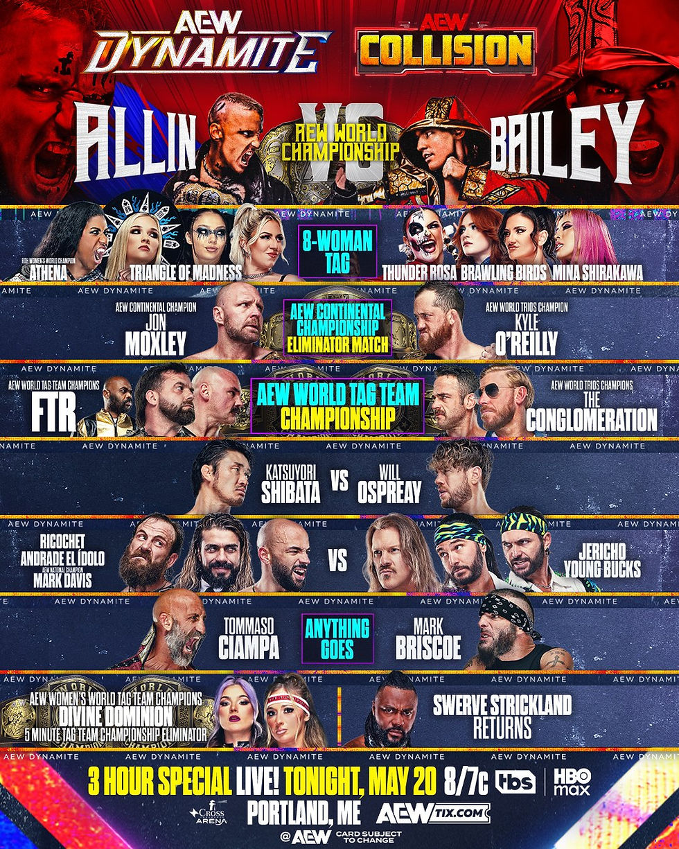 AEW Dynamite Results (05/20/26): Darby Survives, Chaos Erupts Before Double or Nothing