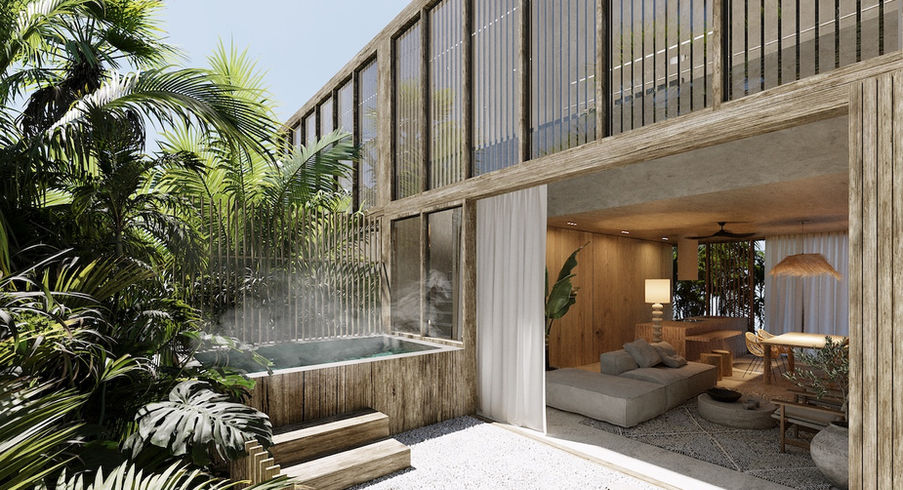 Luxury rooftop lounge and plunge pool — Mirval, Tulum