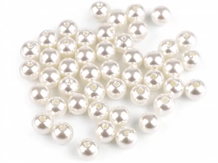Miniatura: Plastové korálky perlové 6 mm
