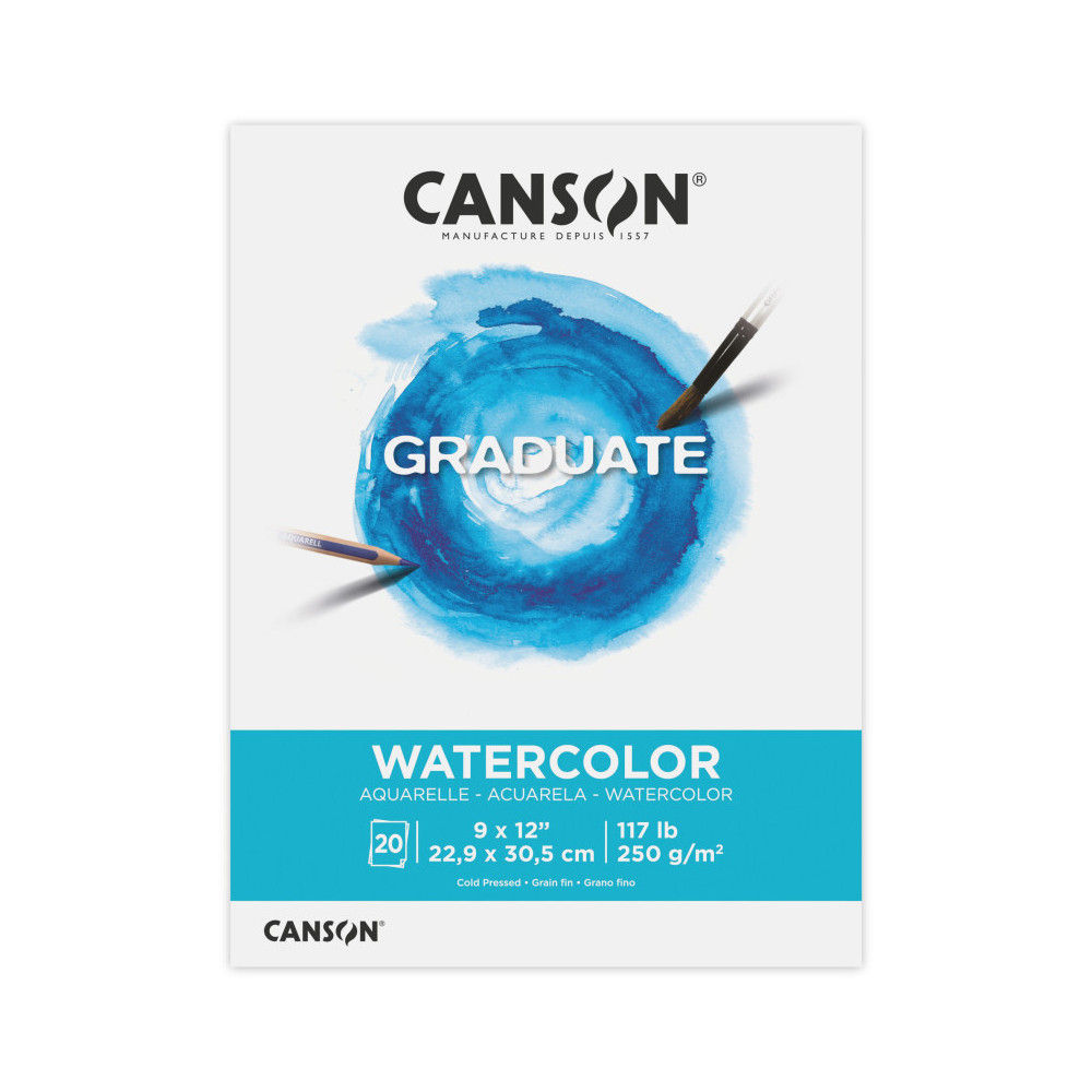 Canson - Graduate - Watercolor - umelecký blok na maľbu akvarelom - 250g/m2