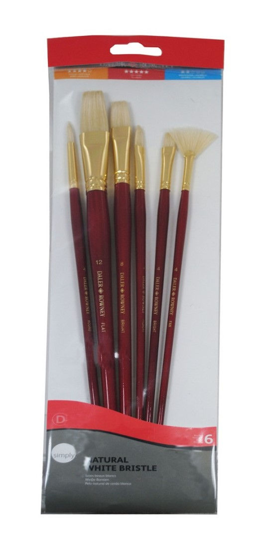 Miniatura: Sada štetcov - Daler-Rowney - Simply Oil - 6ks