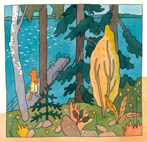 ジクレー画 （額装済み）: 18Syksyimem järvi (Autumm lake) | 北欧