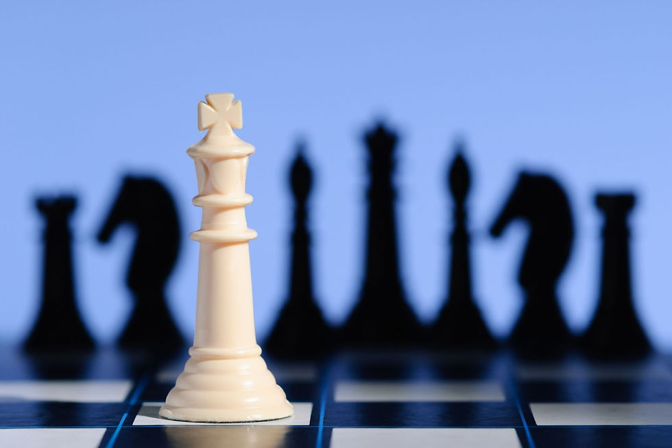 jeu d'échec, le roi est en position d'autorité