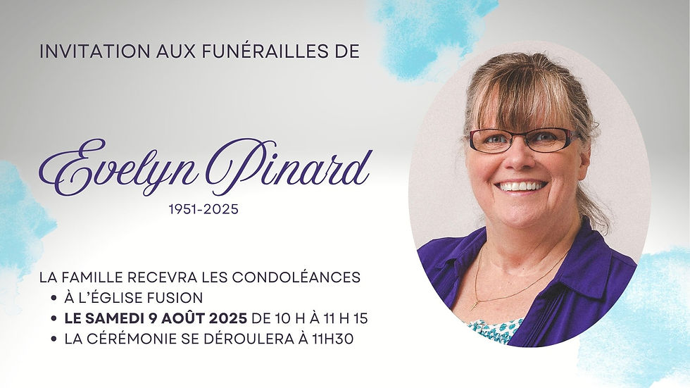 Funérailles d'Evelyn Pinard