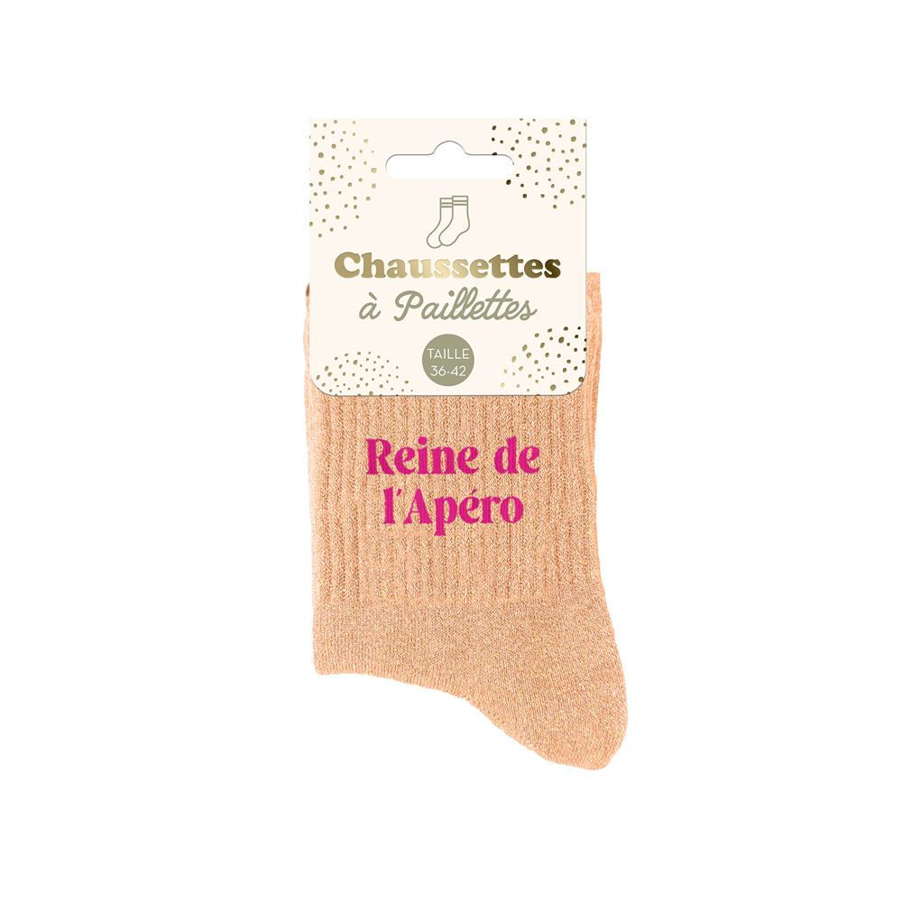 Chaussettes à paillettes - REINE DE L'APERO
