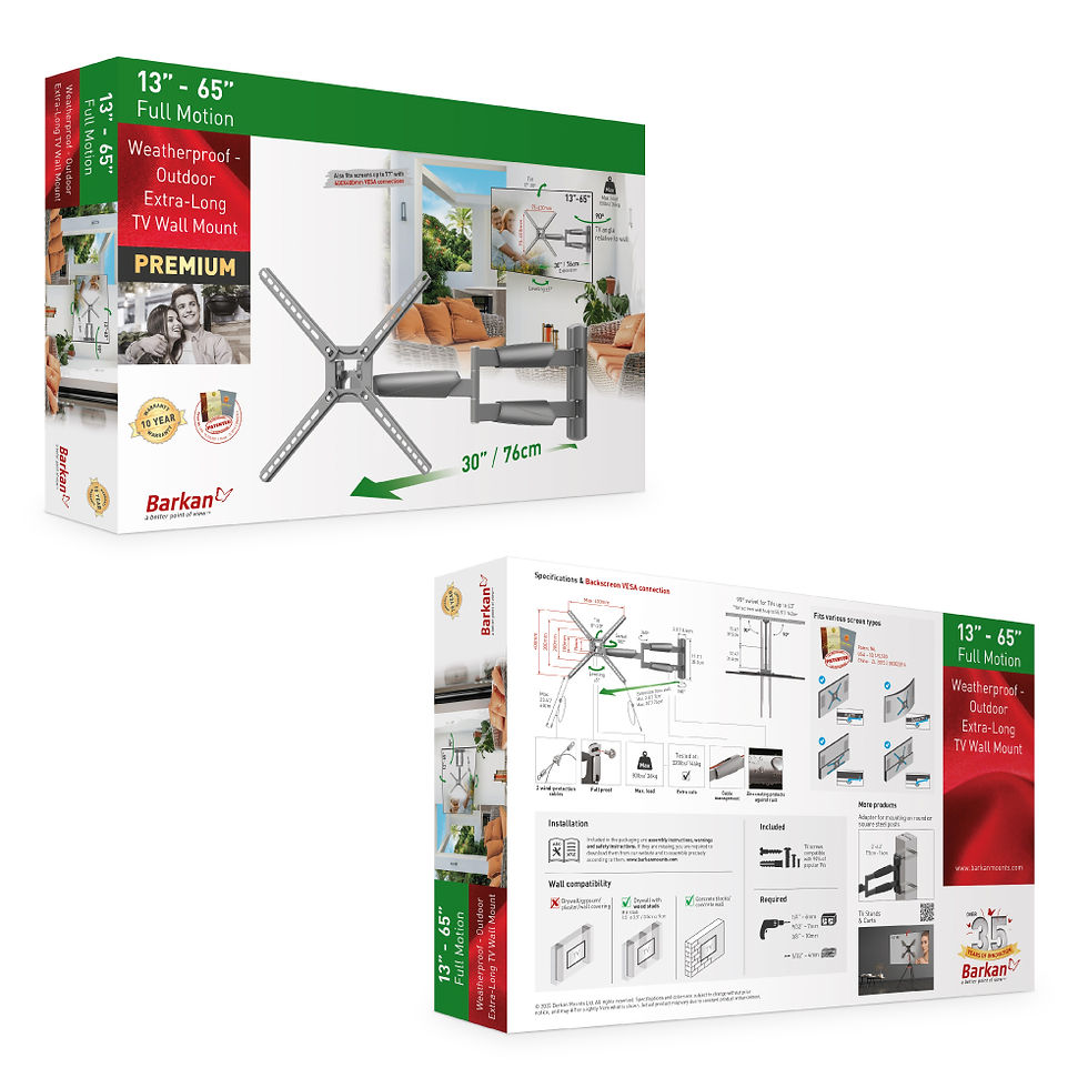 תמונה ממוזערת: דגם BM343XLOD - זרוע ברקן ארוכה במיוחד לשימוש חיצוני