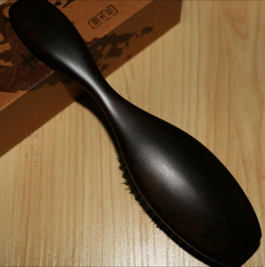 Miniatura: Ebony Wood Boar Bristle Massage Hair Brush Gift Set