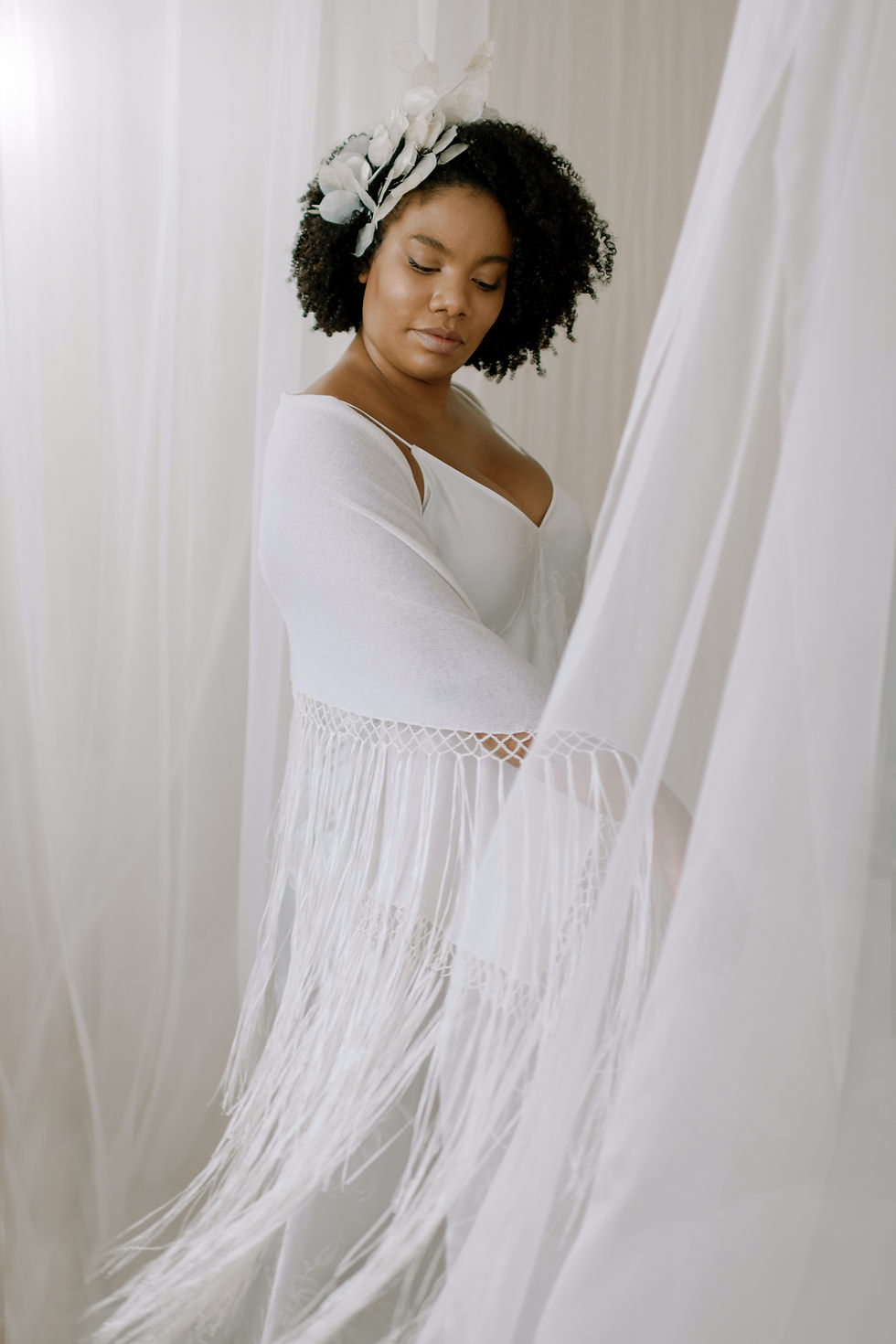 Thumbnail: Fringe Cashmere Shawl, by Esther Andrews