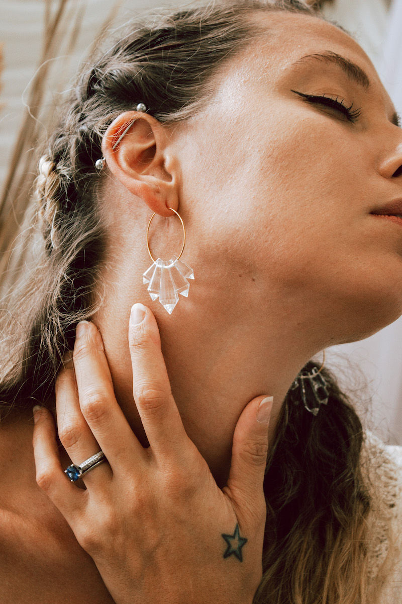 Thumbnail: Cambria Crystal Hoops, by Alyson Nicole