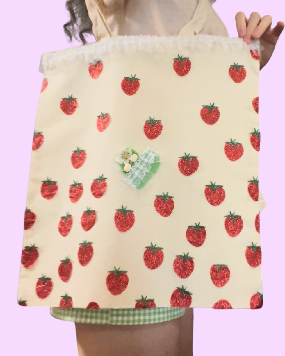 Thumbnail: Raining Berries Tote, by Camelia Bridal