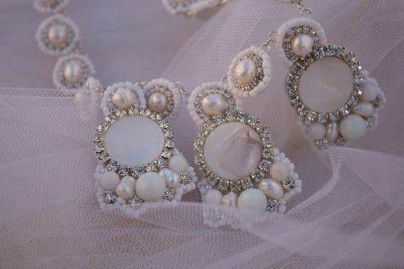 Thumbnail: Monaco Pearl Necklace in Blush, by The Last Roe