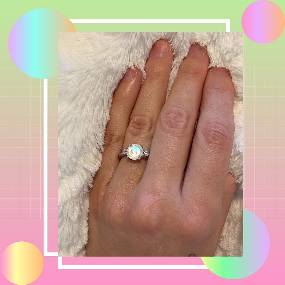 Thumbnail: Moonstone Trinity Ring