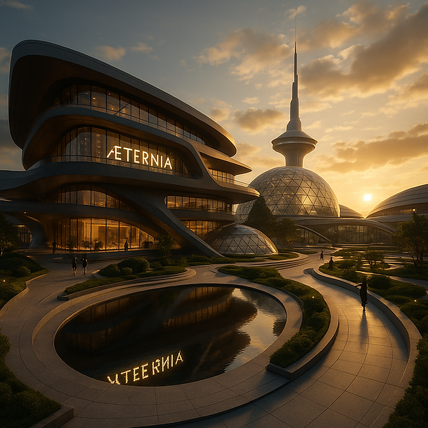 Emblème officiel ÆTERNIA – Hub élitaire de croissance et transmission dynastique