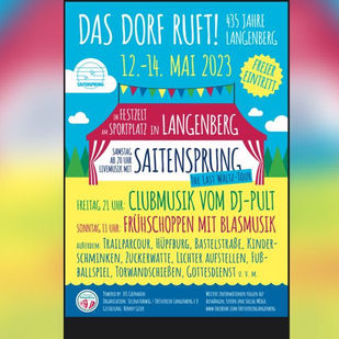 Flyer eines Dorffestes, ausgerichtet von LVS Schürer