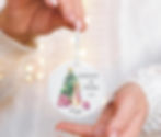 Granddaughters first Xmas tree decoration illustrated with Flopsy Bunny