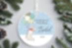 Granddaughter’s 1st Christmas Personalised Tree Decoration in blue