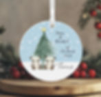 Twins' 1st Christmas personalised tree bauble