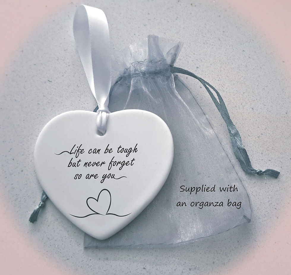 Thumbnail: Life Can Be Tough But Never Forget So Are You' Ceramic Heart Keepsake Gift