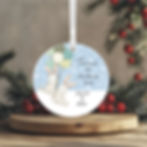 Twins' 1st Christmas ceramic keepsake bauble personalised