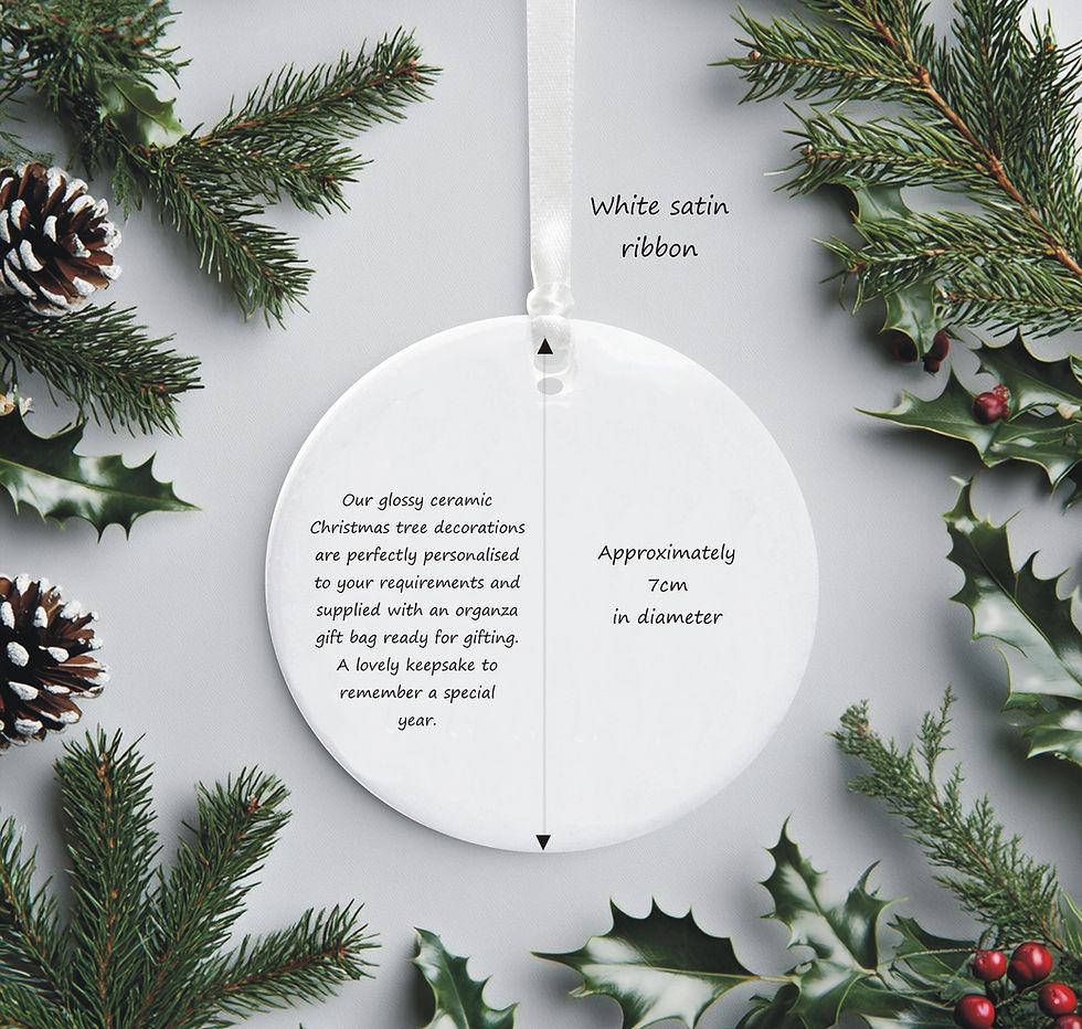 Thumbnail: First Christmas As A Family Stockings & Fireplace Ceramic Tree Decoration