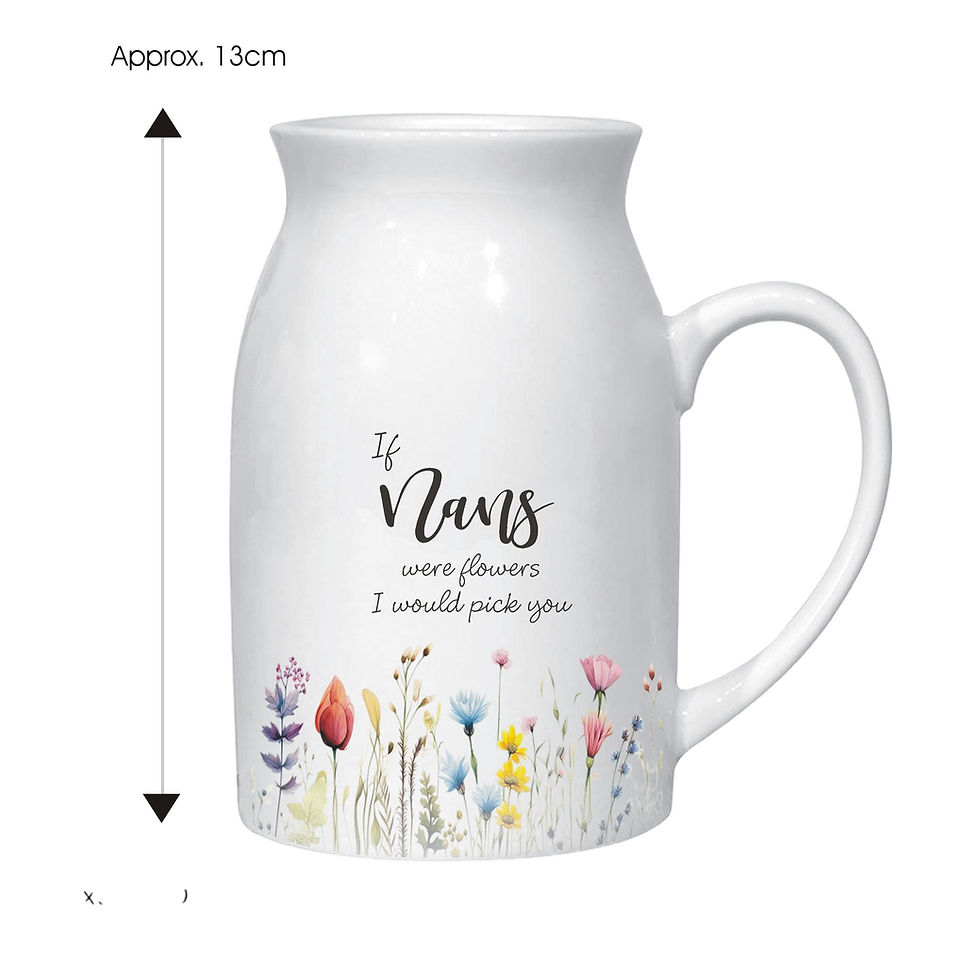 Thumbnail: Personalised 'If Grandmas Were Flowers We'd Pick You' Wild Flowers Ceramic Jug