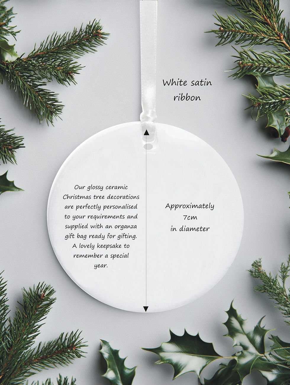 Thumbnail: Granddaughter's First Christmas Peter Rabbit & Stocking Ceramic Tree Decoration