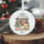 Winnie the Pooh Baby's 1st Christmas ceramic keepsake ornament