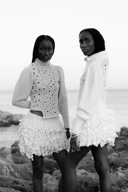 Creative fashion shoot with layered textures and fabrics shot in Switzerland
