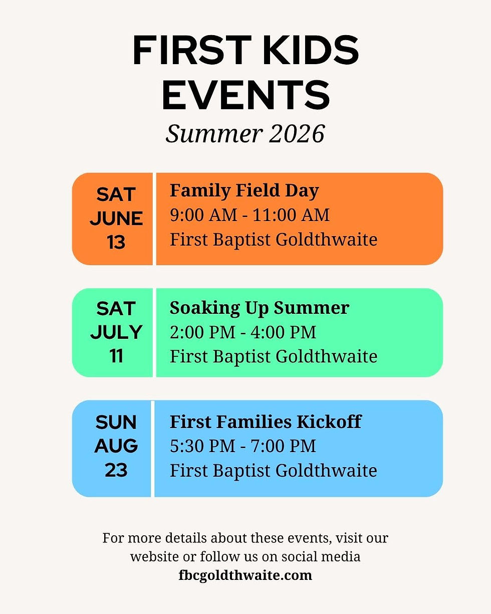 First Kids Events 2026