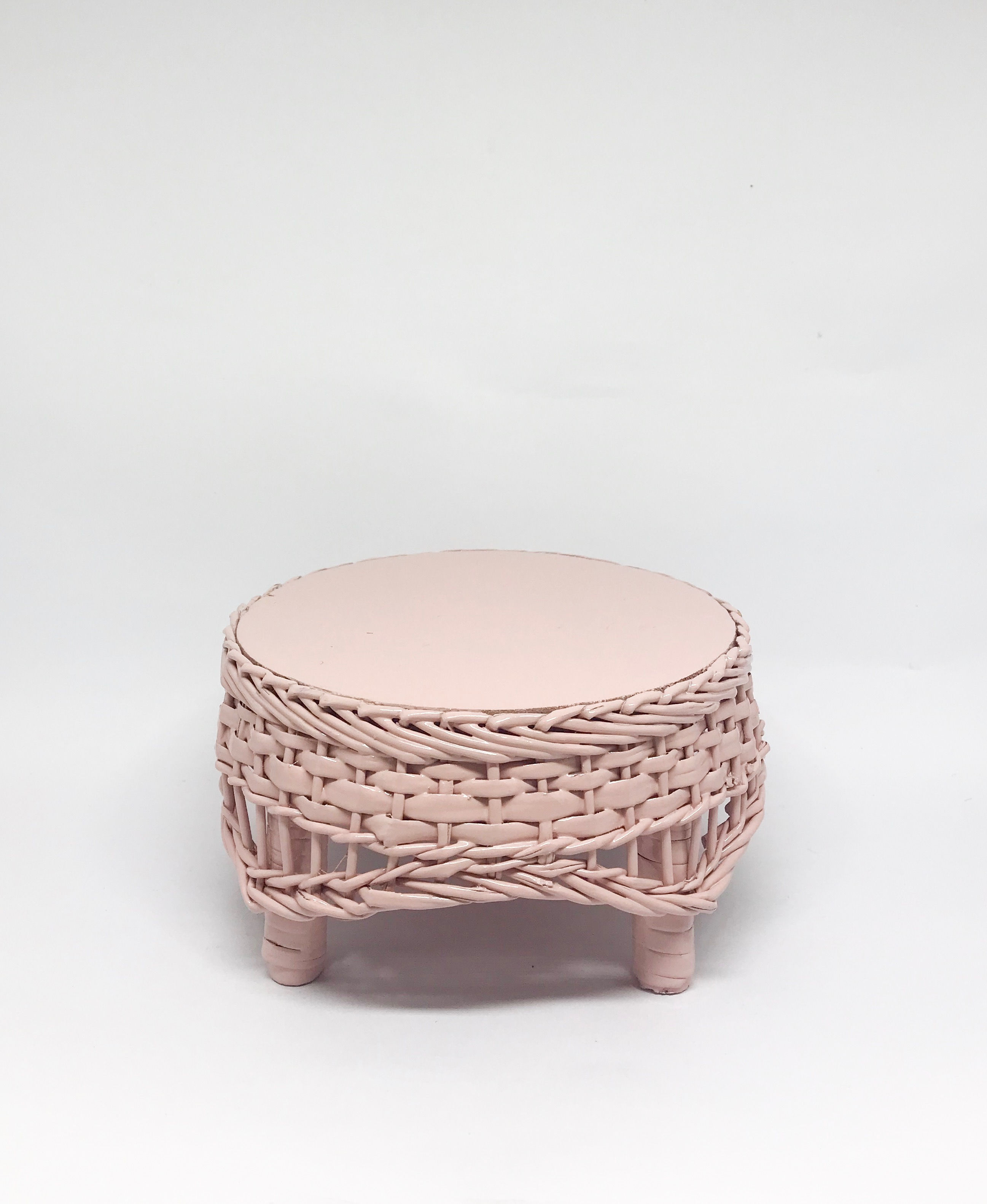 Banqueta vime P rosa