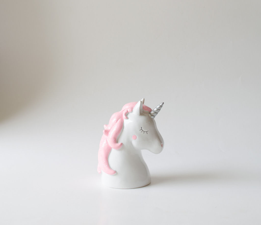 Busto unicórnio rosa