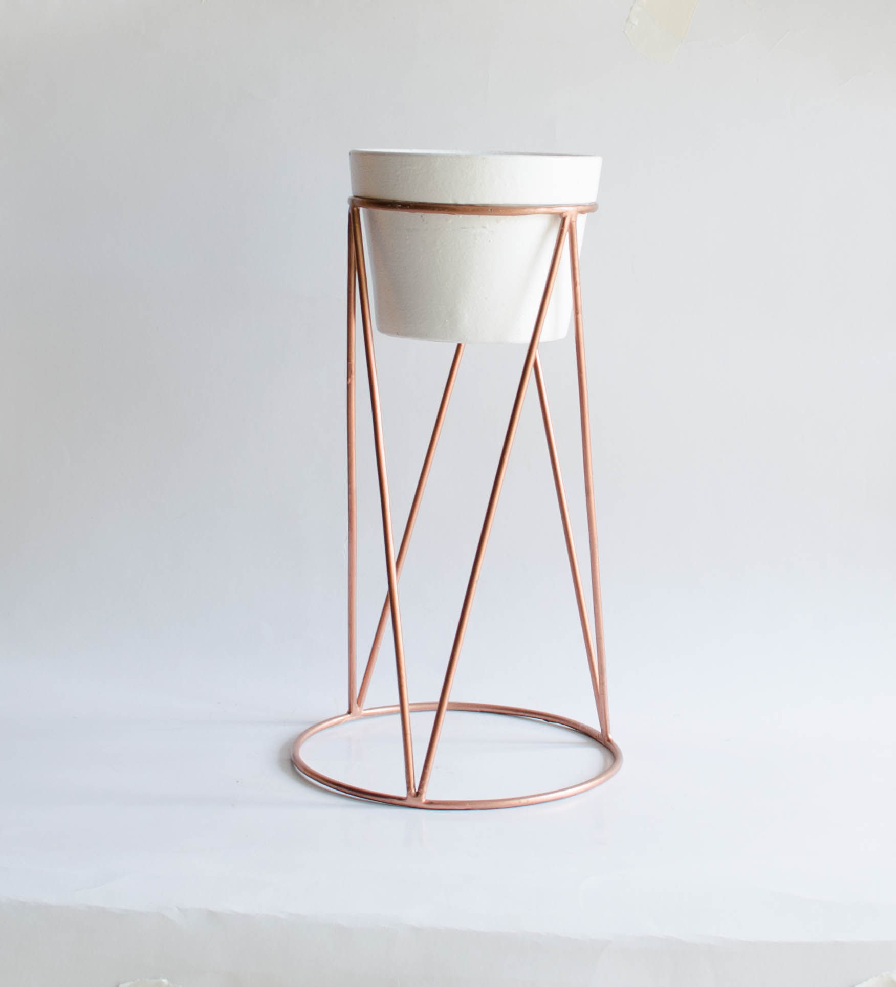 Suporte vaso Triangulo cobre
