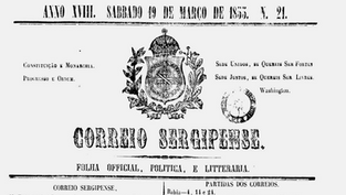 Recorte do "Correio Sergipense" (1855)