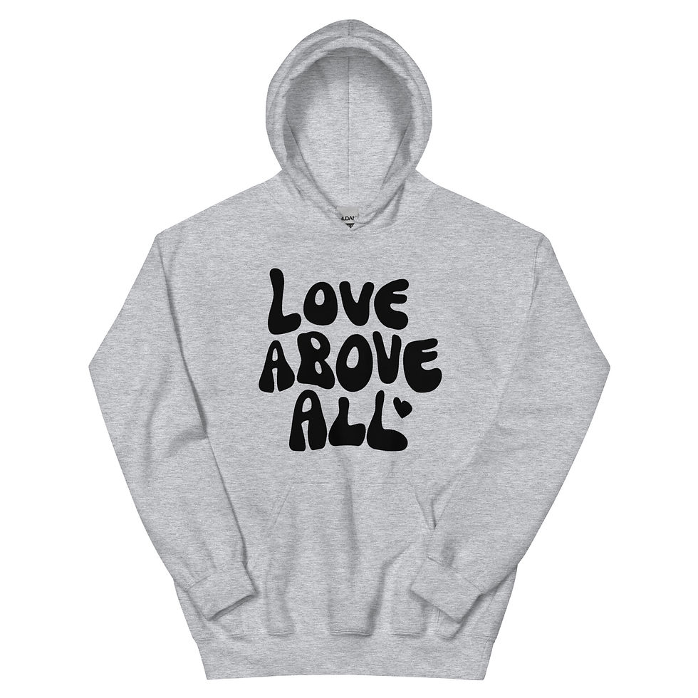 Thumbnail: Love Above | Black Logo | Unisex Hoodie