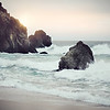 Ocean Waves at Sunset