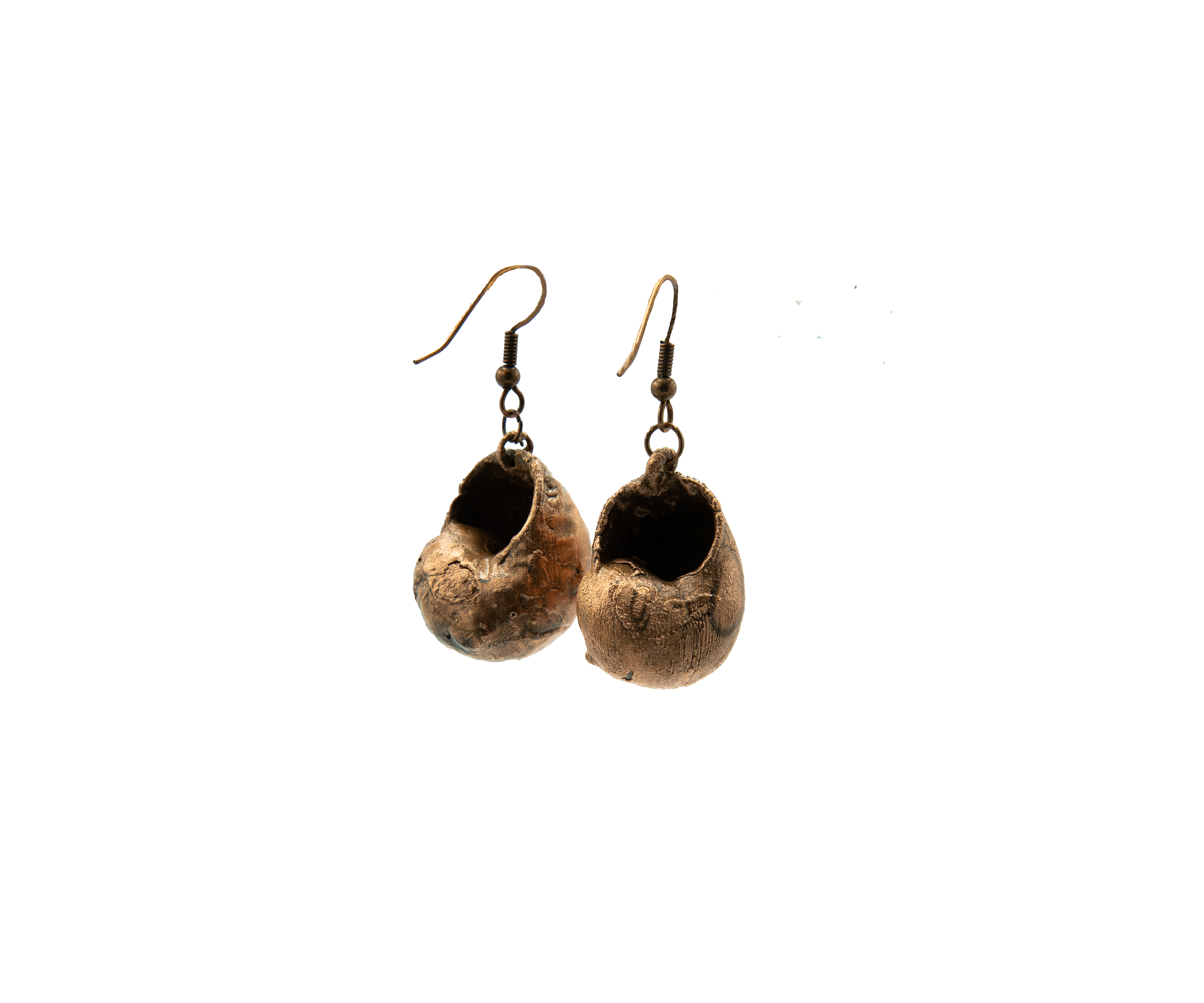 Electroformed Snail Earrings