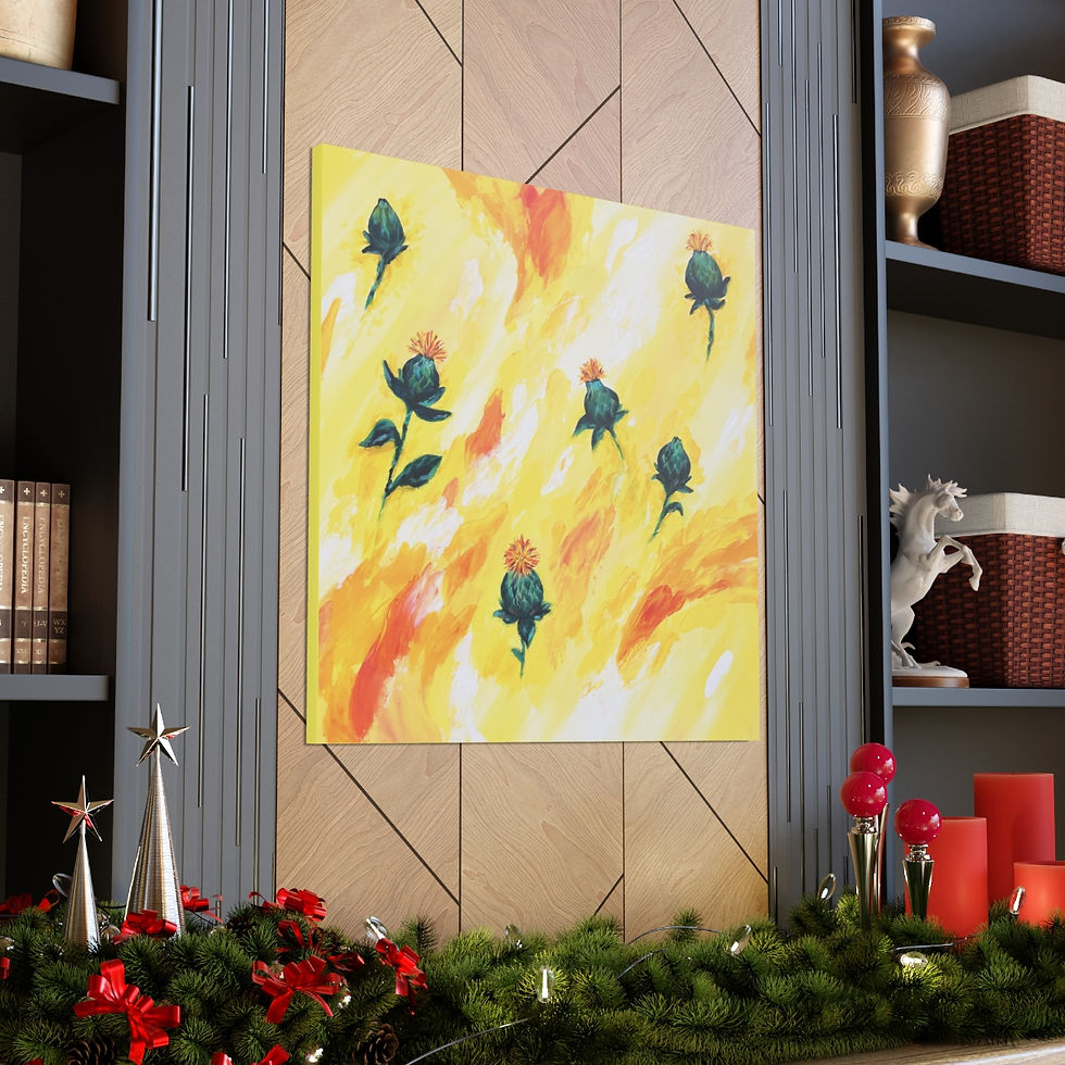 Thumbnail: Safflower - Canvas Print