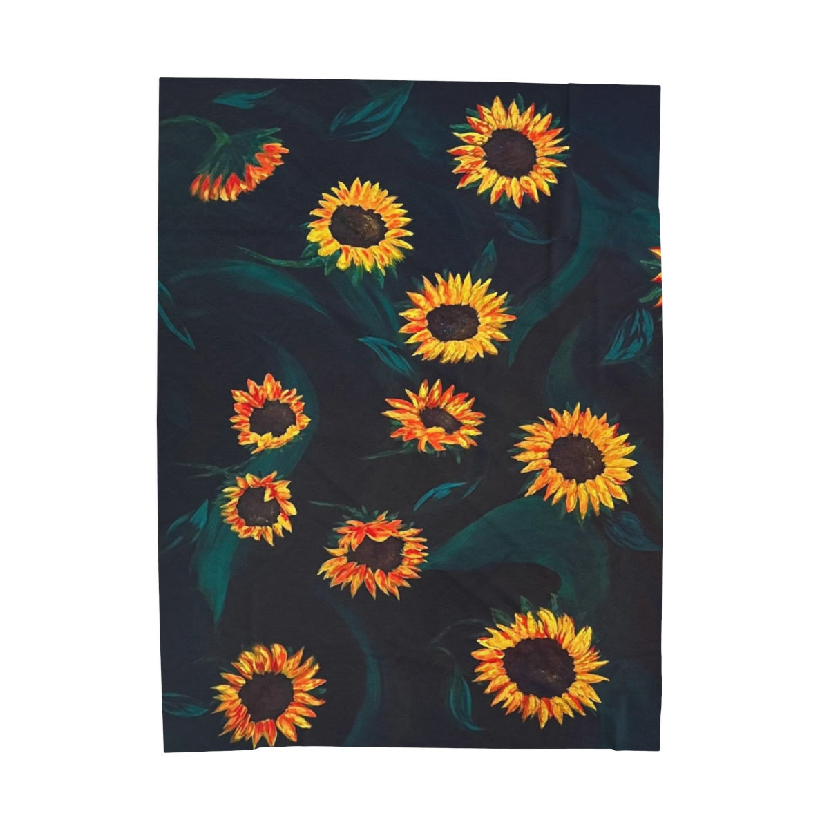 Sunflowers - Velveteen Plush Blanket