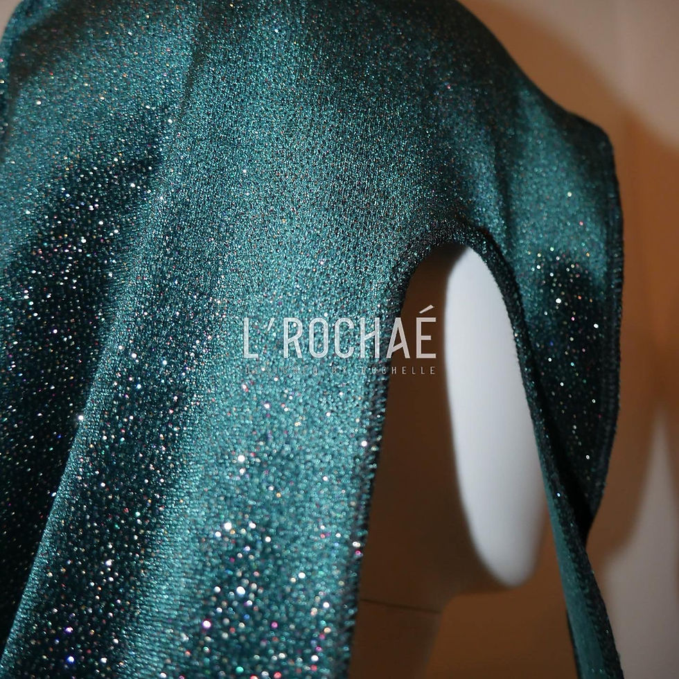Thumbnail: LONGLINE “Olivine” - Green Sparkly Velvet Luxury Durag