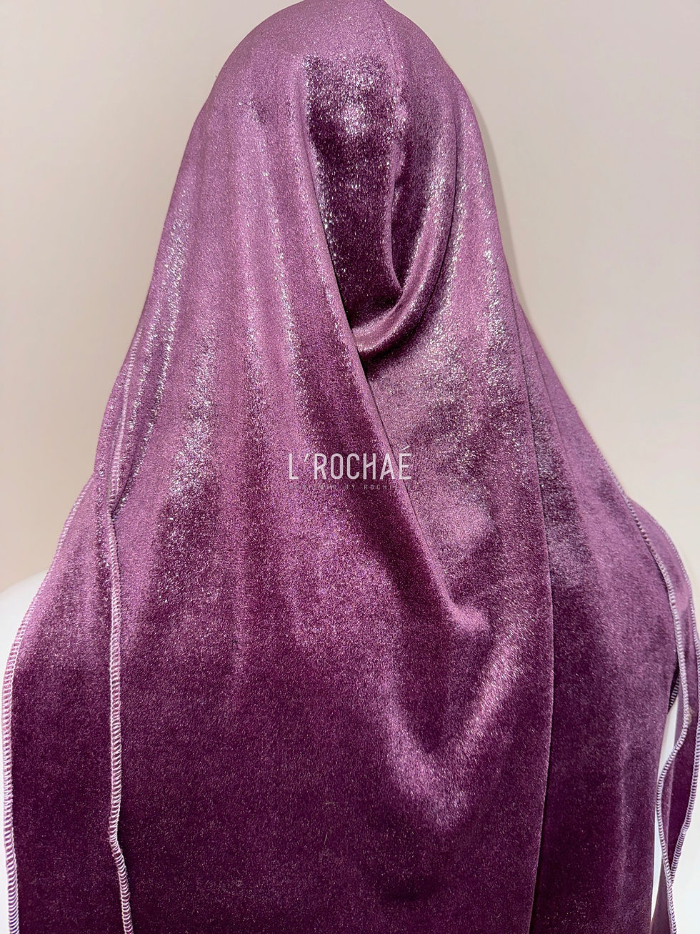 Thumbnail: LONGLINE - Lilac/Silver Tinselmix Sparkly Velvet Luxury Durag L’Rochaé