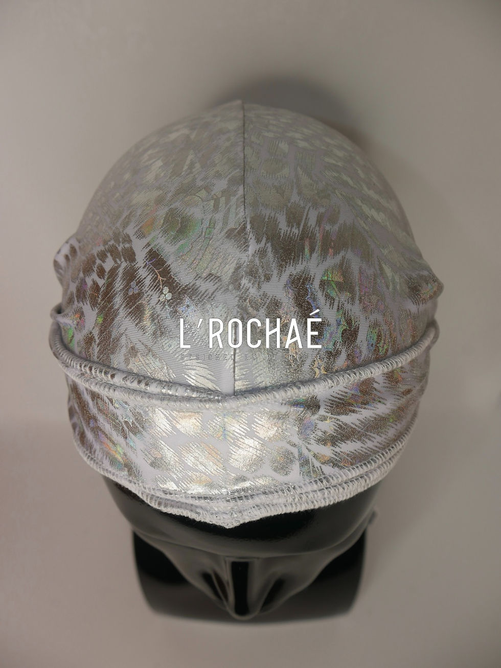 Thumbnail: Limited Edition “Vibes” White & Silver Holographic Durag