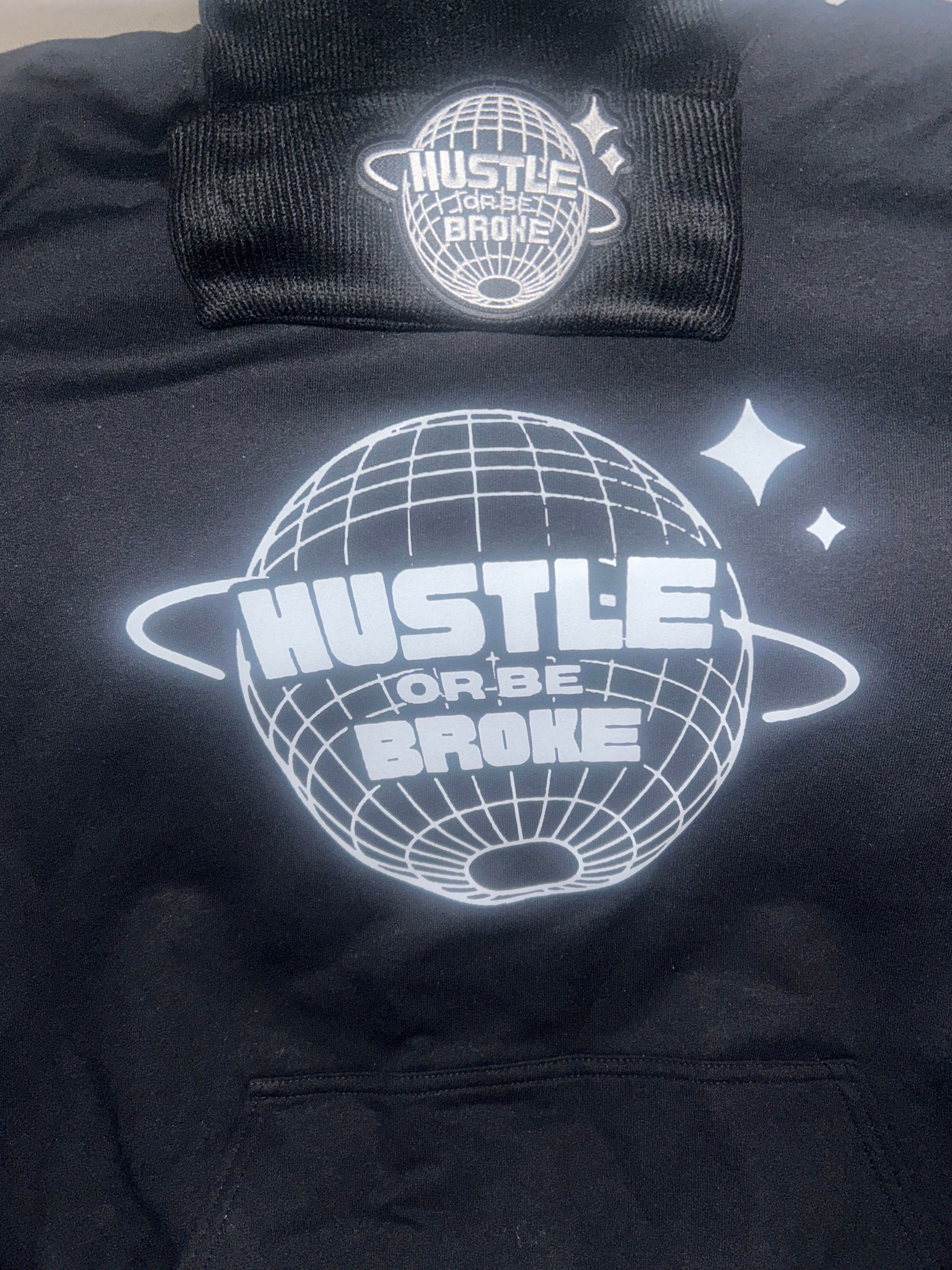 HustleOrBeBroke Global Logo Sets Hoodie Skull Cap