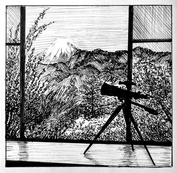 ink drawing, Just like home
