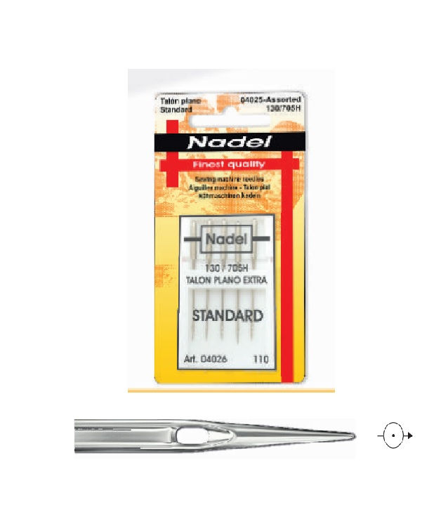 Agujas de coser a máquina Jeans. Talón plano. 5 und. Nadel