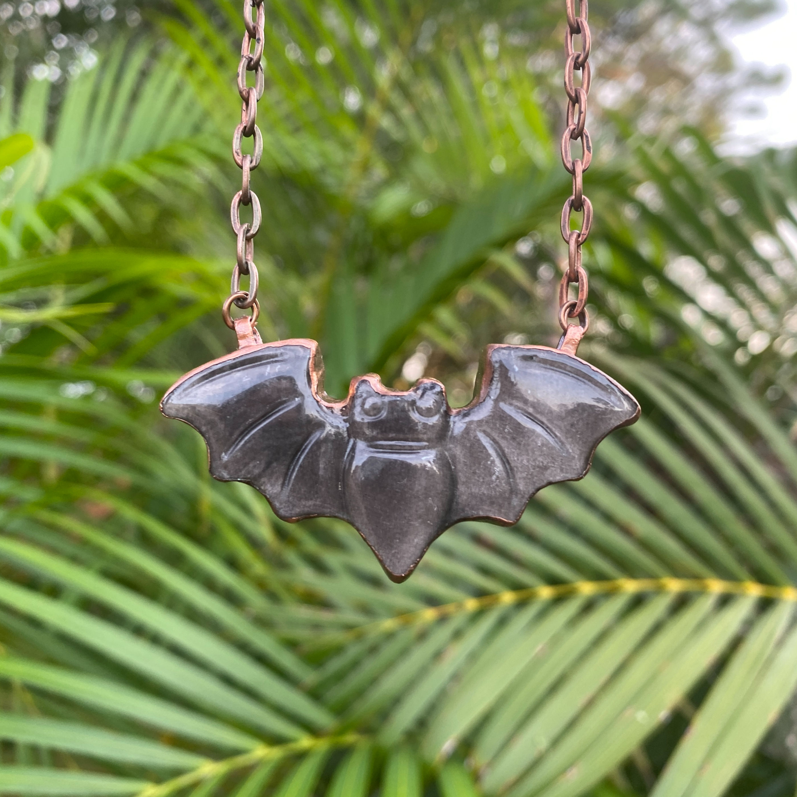 Chonky Silver Obsidian Bat