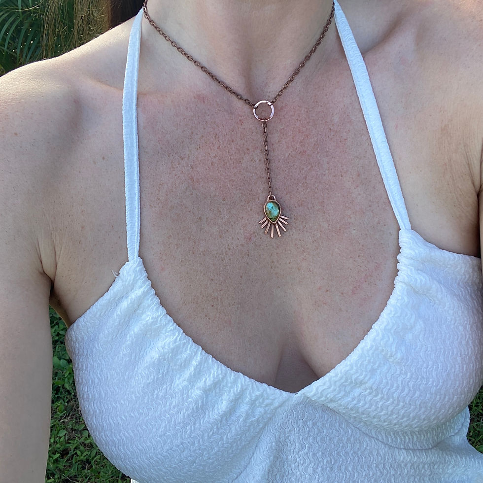 Thumbnail: Tibetan Turquoise Dangly Choker Sunburst Pendant