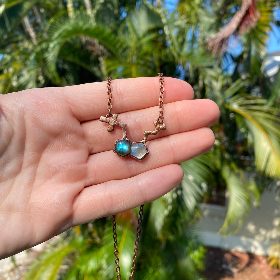 Labradorite + Moonstone Psilocybin Molecule