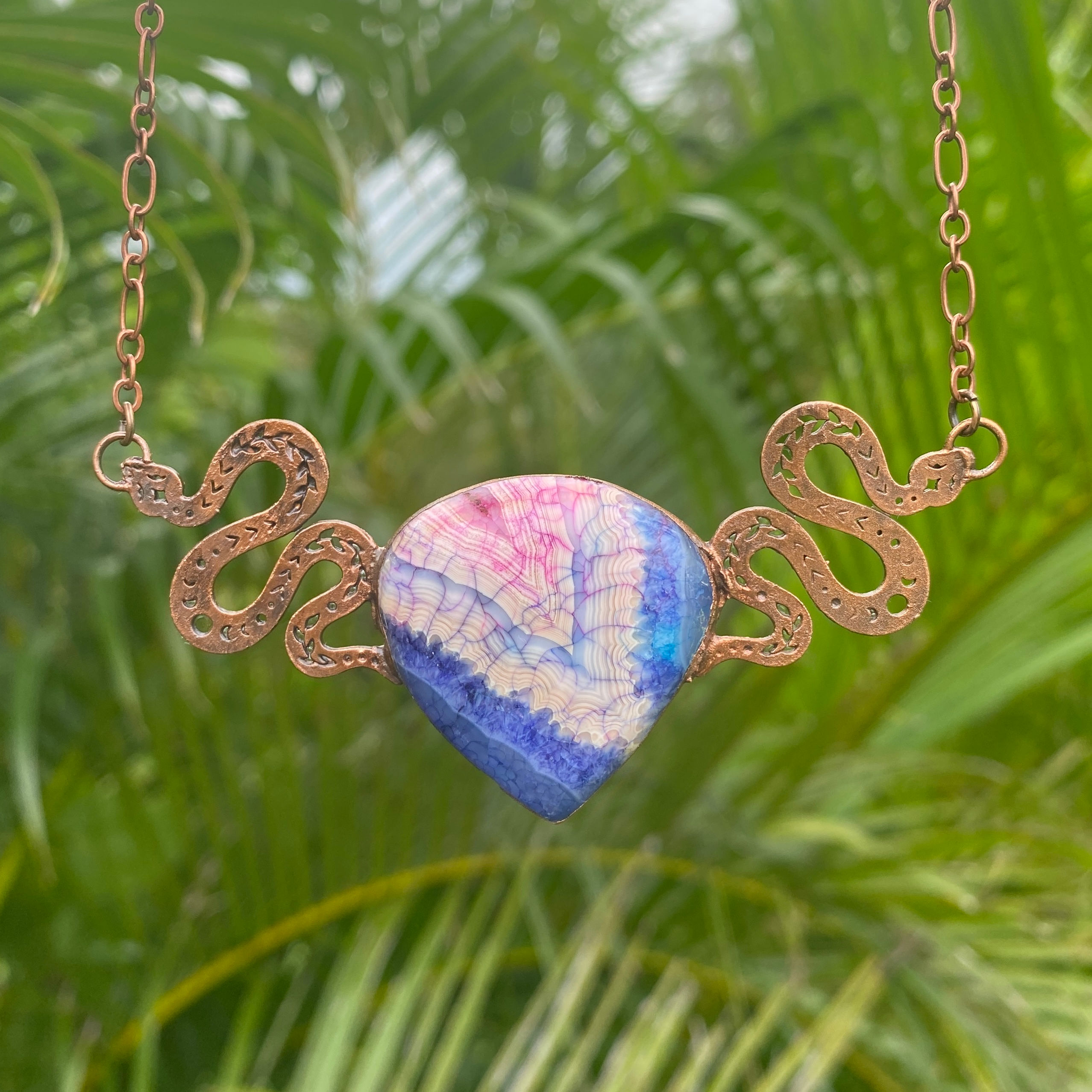 Solar Quartz Moon Phases Snake Talisman